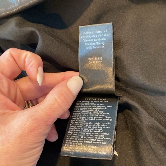 Mackage for Aritzia Black Lamb Skin Leather Moto Jacket Size XS - Picture 12 of 13